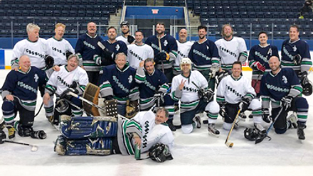 Photo of team after playing a friendly SETAC hockey match