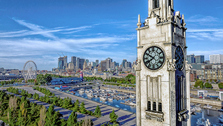 Clock tower and Montreal