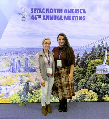NASAC Chairs Bonnie Ertel and Katie Irhin at the SETAC Portland meeting