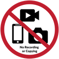 no recording or copying icon