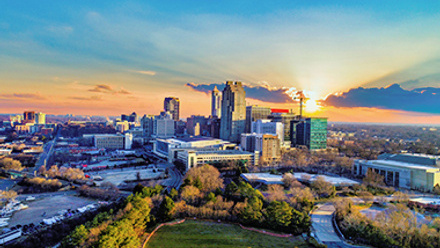 Raleigh at sunset