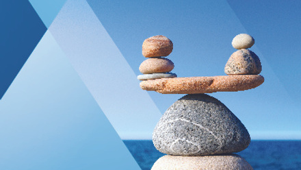 Concept of harmony and balance. Balance stones against the sea.