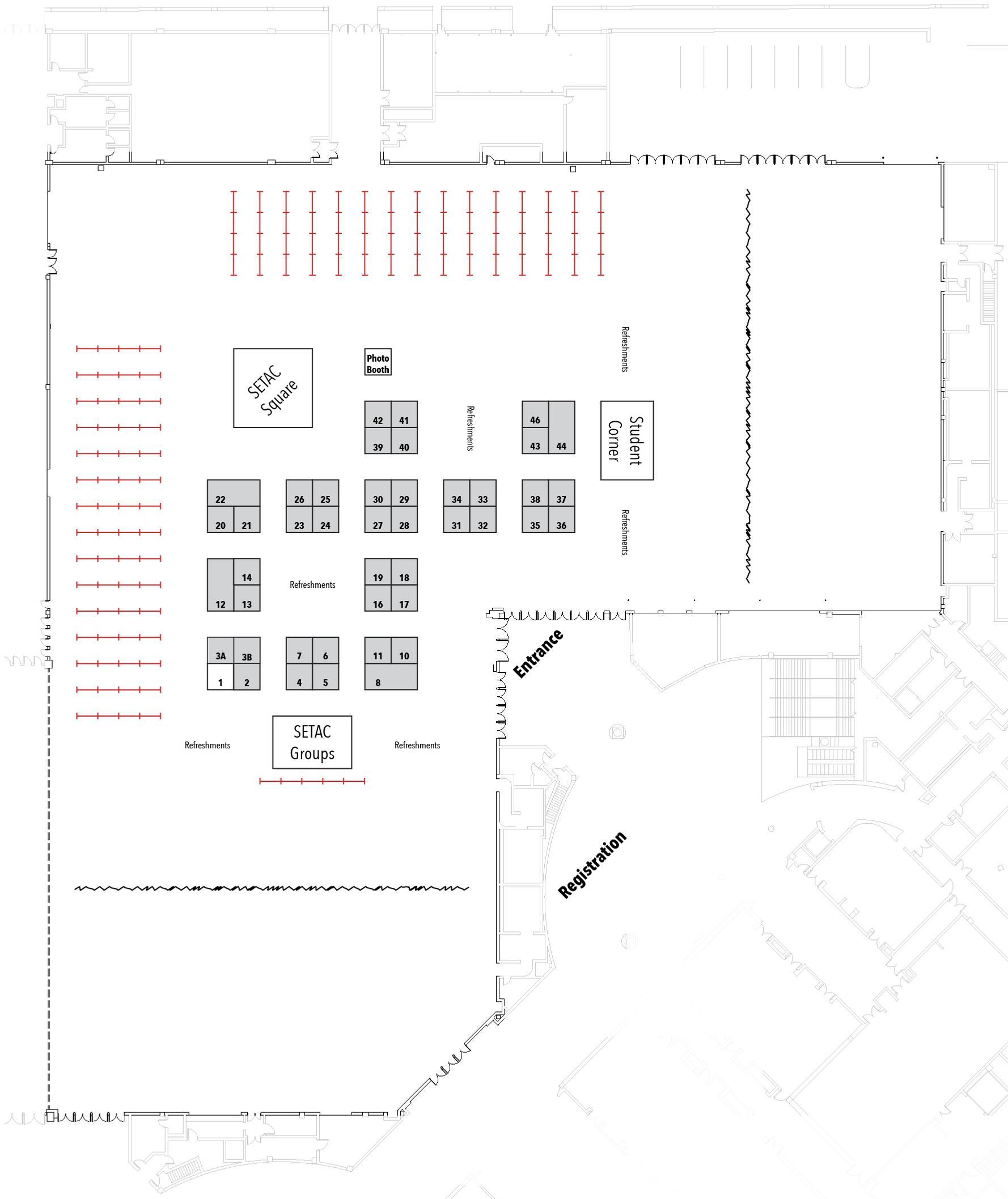 SETAC North America 46th Annual Meeting exhibitor floor plan
