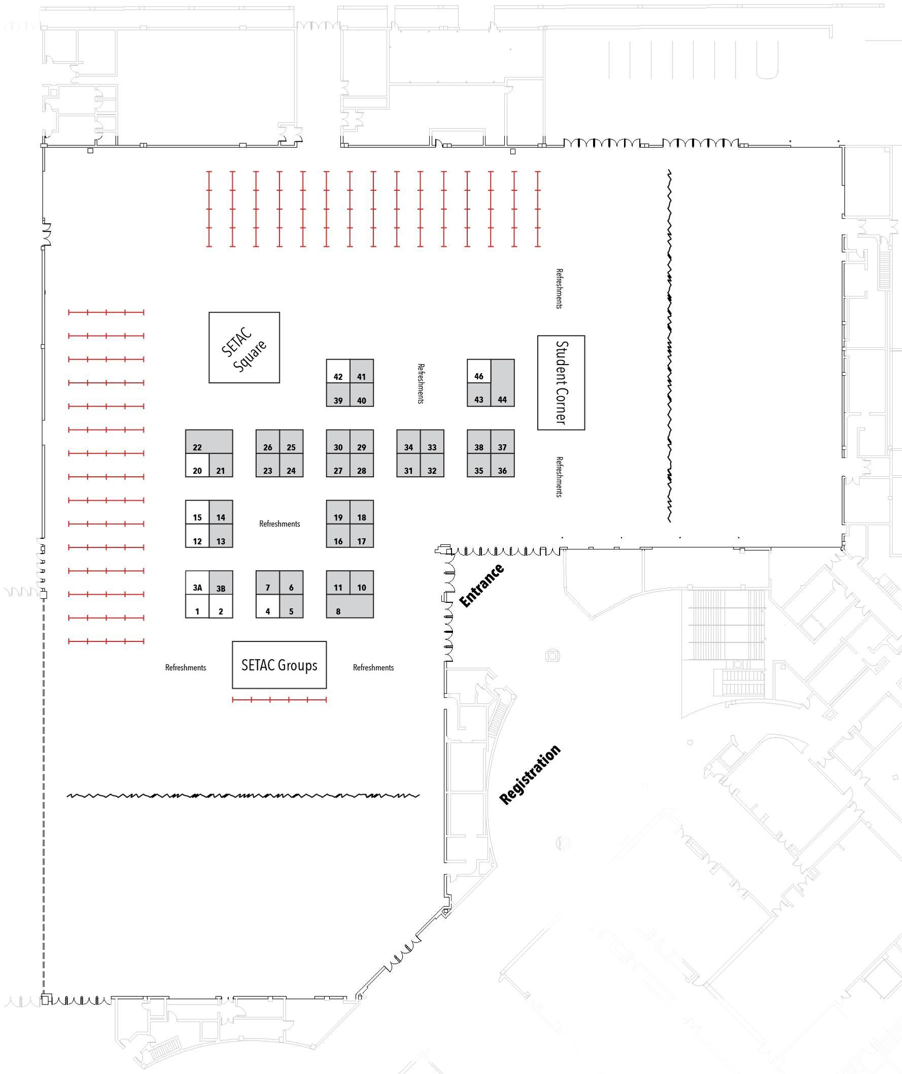 SETAC North America 46th Annual Meeting exhibitor floor plan