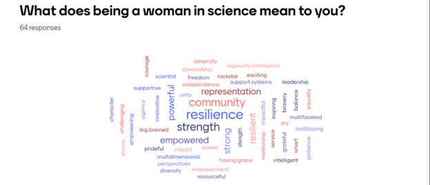 LSETAC word cloud from women's event