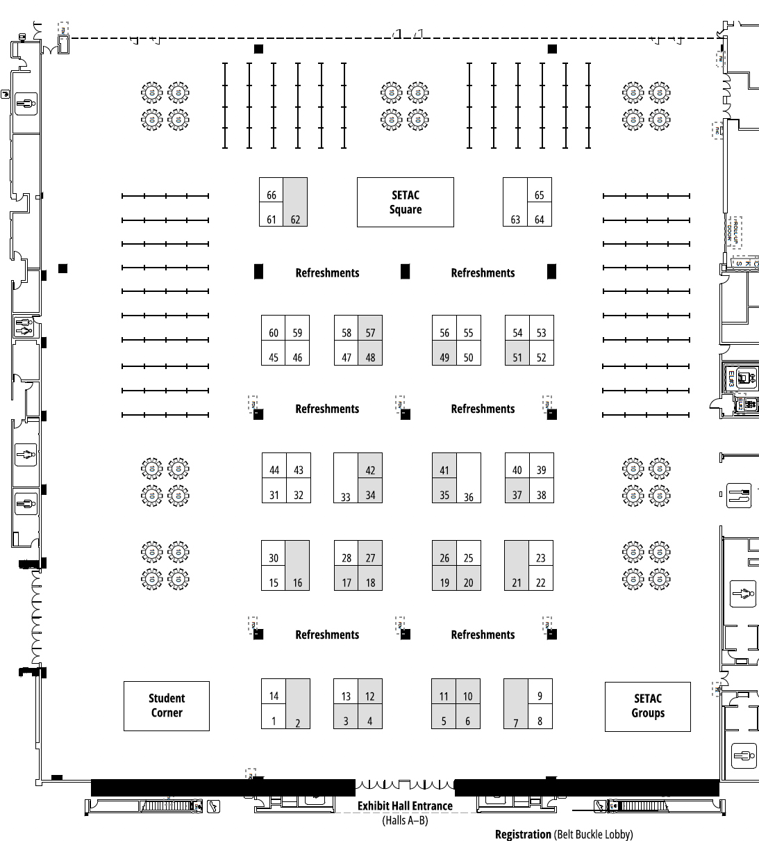 SETAC Fort Worth Exhibitor Floor Plan