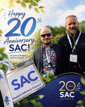 Markus Schmitz and Andreas Eriksson celebrating SE SAC 20th anniversary