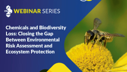 SETAC webinar title image: Chemicals and Biodiversity Loss: Closing the Gap Between Environmental Risk Assessment and Ecosystem Protection 