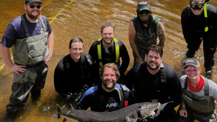 Recording record fish - RNRF Grant Program recipients from Michigan State University project