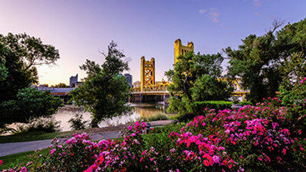 Sunrise over West Sacramento