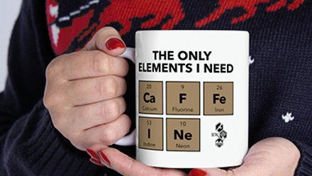 SETAC mug with holiday background