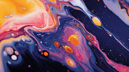 colorful swirls mixing together and blending colors