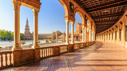 Plaza de espana in Seville, Spain