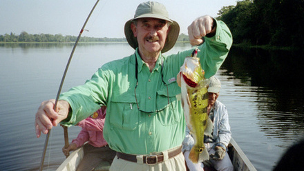 Herb Ward showing off a fish