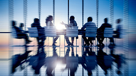 Business meeting setting