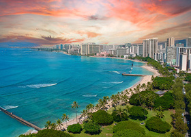 view of Pacific Ocean in Honolulu