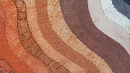 layers or soil artfully arranged by different colors