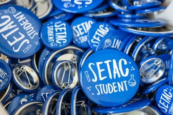 Collection of SETAC Student buttons
